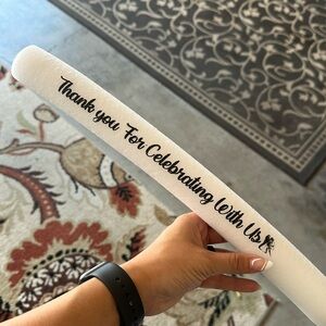 57 White foam wedding glow sticks